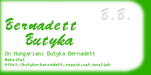 bernadett butyka business card